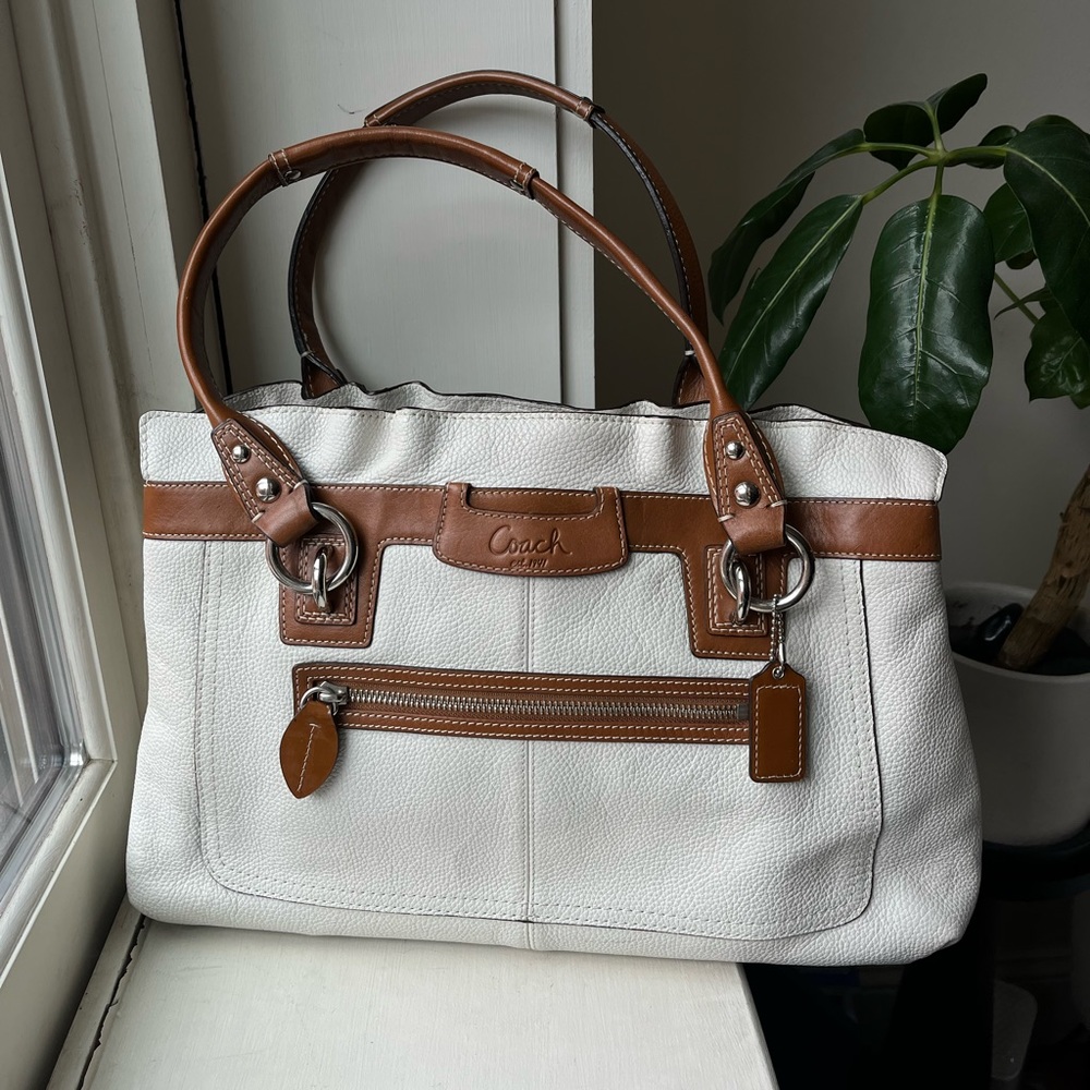 Vintage coach shoulder tote bag